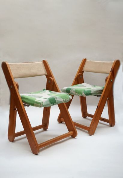 null Gillis LUNDGREN (1929-2016)
Suite de 6 chaises pliantes modèle Kon-Tiki pour...
