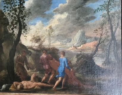 null 17th century FRENCH school
Scene from the Old Testament
Oil on canvas pasted...