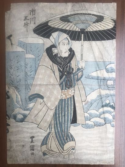 null Utagawa TOYOKUNI II (1777-1835)
Acteur
Oban tate-e.