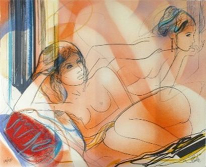 null Jean-Baptiste VALADIE (Né en 1933)
La jalousie
Lithographie,
35 x 45 cm.