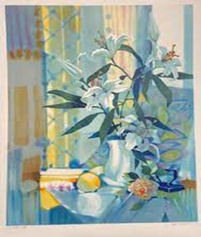 null Sylvie RICLET (Née en 1959)
Bouquet
Lithographie,
55 x 38 cm.