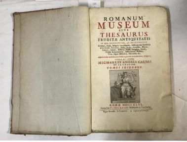 null CAUSEUS (M.-A.). Romanum Museum sive Thesaurus antiquitatis Tomus Secundus....