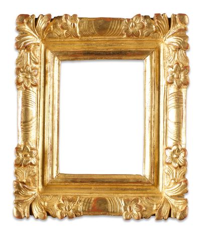 FRAME 
in molded fir wood, gilded and decorated...