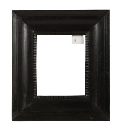 Frame in molded and blackened wood with groove,...