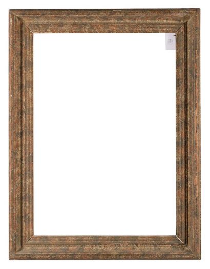 Frame in molded wood with polychrome lacquered...