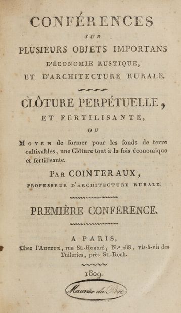 François COINTERAUX, Conférences sur plusieurs...