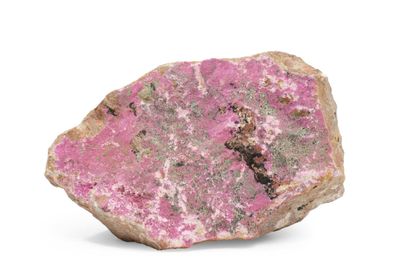 MINERAL BLOCK WITH PINK COBALTOCALCITE 
D....