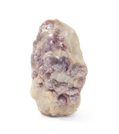 null SET OF 2 MINERALS AND CRYSTALS including : 
- A white quartz topped with lilac...