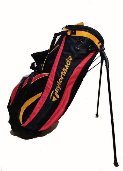 TAYLORMADE, sac de golf noir rouge et or...