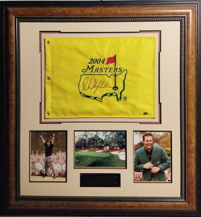 MASTERS 2004, flag signed by Phil MICKELSON,...