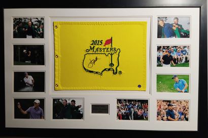 MASTERS 2015, flag signed by Jordan SPIETH,...