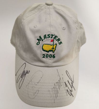 null MASTERS 2006, casquette beige signée par quatre golfeurs, dont Sergio GARCI...