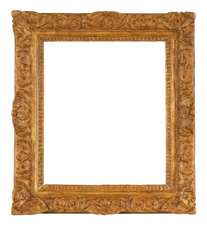 null FRAME - Louis XIV period (37.5 x 31.5 x 8 cm) 
Carved and gilded oak FRAME,...
