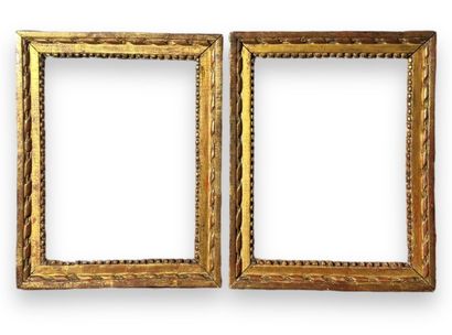 null PAIRE DE CADRES - XVIIIe siècle (30 x 21,5 x 4 cm)
Paire de cadre en bois mouluré...