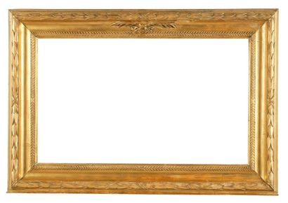 null FRAME - Italy, 18th century (77.5 x 46.5 x 10 cm)
Gilded wood frame with horizontal...