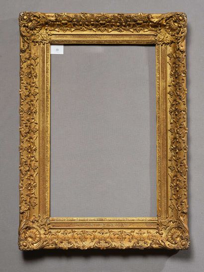 null FRAME - 19th century, Louis XIV style (65 x 40 x10.5 cm)
Oak frame with gilded...