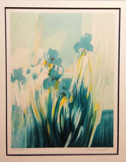 null Claude HEMERET (né en 1929)
Paysage fleuri
Lithographie 
52 x 40 cm