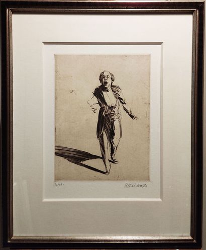 null Claude WEIBUSH (1927-2014)
Le ténor
Lithographie
40 x 29 cm.