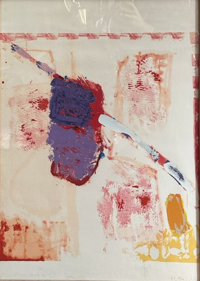 null Lea NIKEL (1918-2005)
Composition 
Lithographie en couleurs 
Epreuve d'artiste...