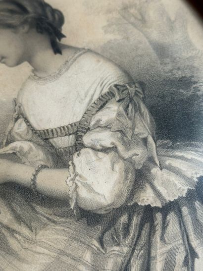 null ÉCOLE FRANCAISE - Vers 1850
Jeune femme dessinant
Crayon sur papier
Dimensions...