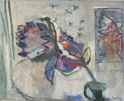 null Nelly MAREZ-DARLEY (1908-2001)
Éclatement coloré 
Huile sur toile
Signée en...