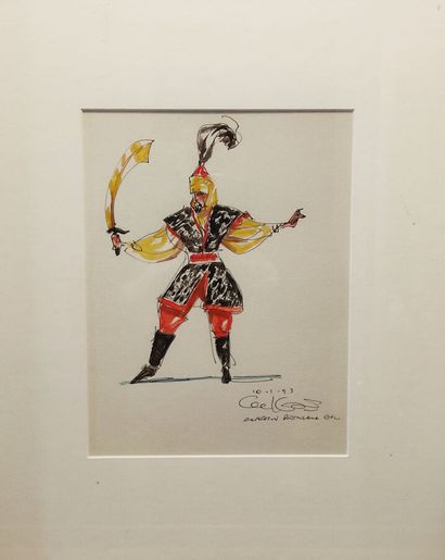 null Glen KEANE (né en 1954)
Aladdin, 1993
Encre de Chine et aquarelle sur papier.
Titrée,...