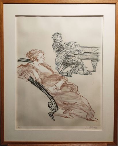 null Claude WEIBUSH (1927-2014)
Piano romantique
Lithographie
67 x 50 cm.