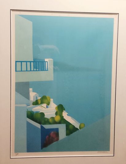 null Alfred DEFOSSEZ (Né en 1932)
Terrasses en mer Égée
Lithographie
69 x 50 cm.