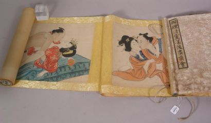 null Rouleau de 8 reproduction d'estampes japonaises érotiques
