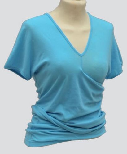 T-Shirt en polyester turquoise, effet de...