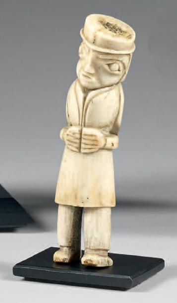 null Statuette sarcastique d'un marin «homme blanc». Circa 1880-1890 Haïda, Colombie...