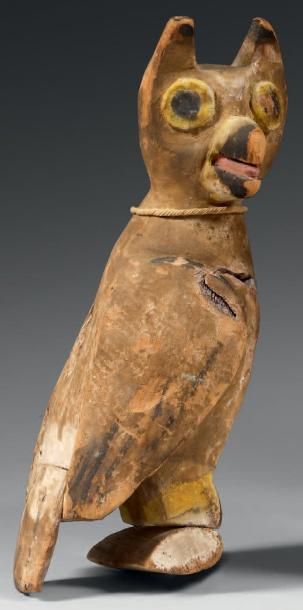 Rare effigie HIBOU. Circa 1880-1900. Pueblo,...