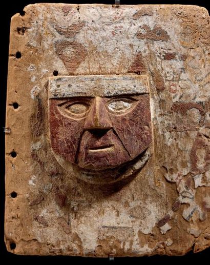 null Huari, Pérou, c. 500/600-900 Painted Balsa Wood Panel, Huari Culture, Peru ,...