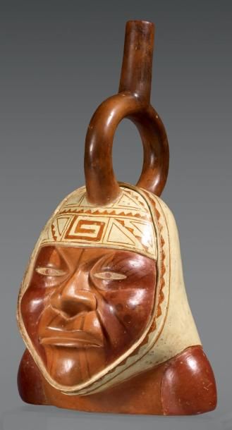 null Mochica, Pérou, c.450-550 Ceramic Head Vase, Mochica Culture,Peru c.450-550...