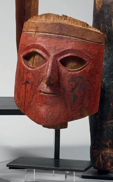  Chancay ou Huari, Pérou, c. 500-900 Balsa Wood Mask, Huari ou Chancay Culture,Peru...