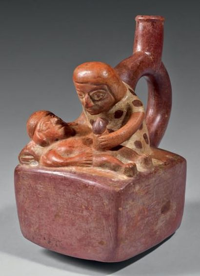 Mochica, Pérou, c.100-300 Ceramic erotic...