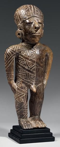  Mantena, Equateur, c. 1000 Standing Ceramic Figure, Mantena Culture , Ecuador,c.1000...