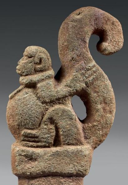 null Maya, Mexique, période classique c.250-950 Stone Boundary Sculpture, Maya, Mexico,...