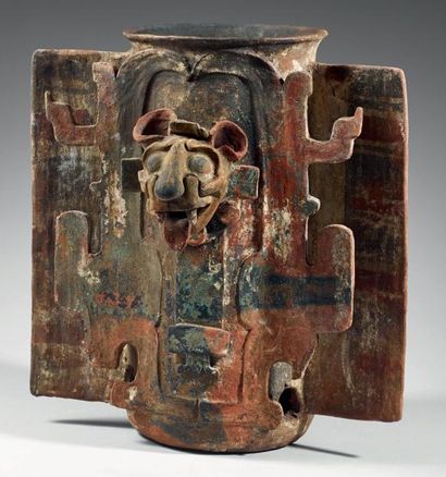 null Maya, Mexique ou Guatemala, c.550-950 Ceramic Jaguar Incensario, Maya , Mexico...