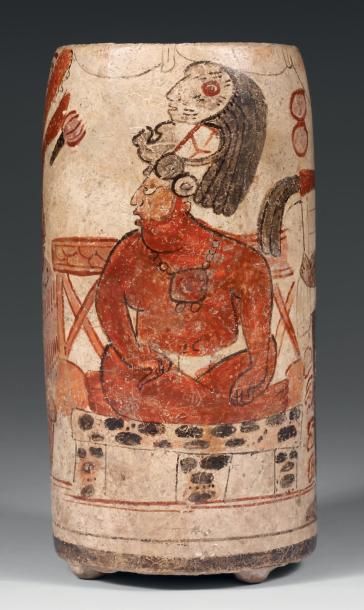 null Maya, Mexique ou Guatemala, c.550-950 Ceramic Vase, Maya , Mexico or Guatemala,...
