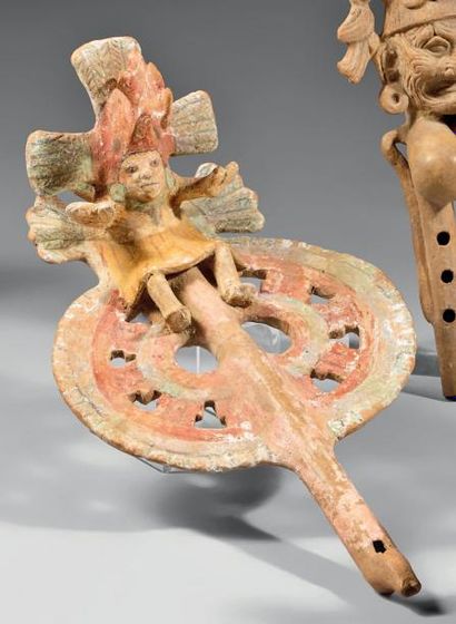 Veracruz, Mexique, c.550 - 950 Ceramic Flute,...