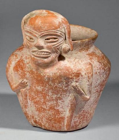 Teotihuacan, Mexique, c.300-700 Ceramic Vase...