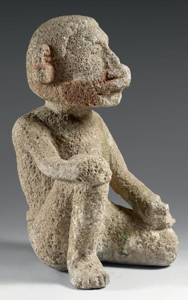 Aztèque, Mexico, c.1300-1521 Stone God Ehecatl,...
