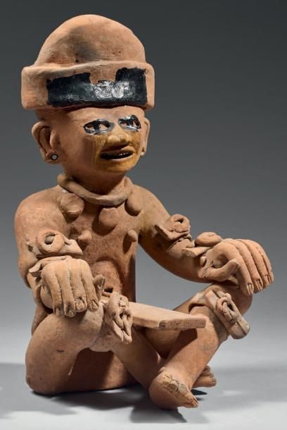 Véracruz, Mexique, c.550 - 950 Ceramic Figure,...