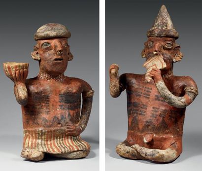 null Nayarit, Mexique, c.500 avt JC-500 ap JC Ceramic Sitting Figures, Nayarit Culture,Mexico,...