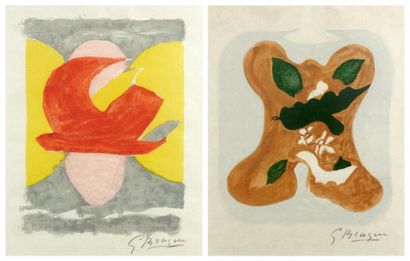 Georges BRAQUE (1882-1963) DESCENTE AUX ENFERS de Marcel Jouhandeau, 1961 Deux lithographies...