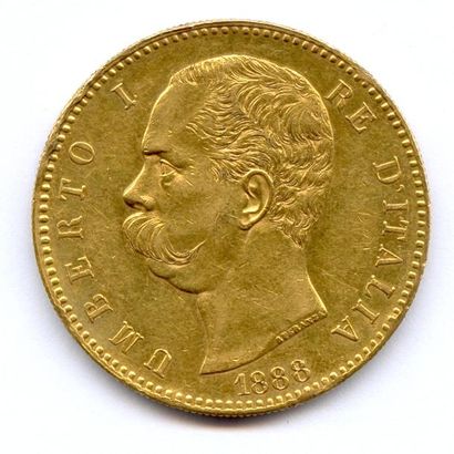 Royaume d'Italie UMBERTO Ier 1878-1900 100 Lire 1888 Rome. 32,24 g Fr 18 Rare. T...