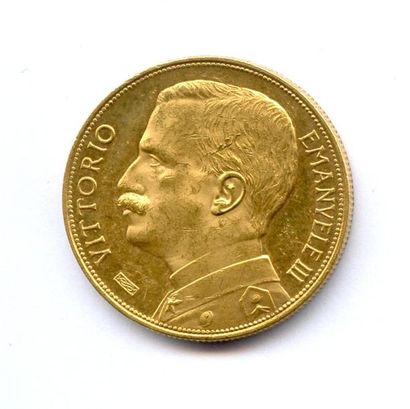 Royaume d'Italie VICTOR EMMANUEL III 50 Lire (buste en uniforme) 1912 Rome. 16,12...