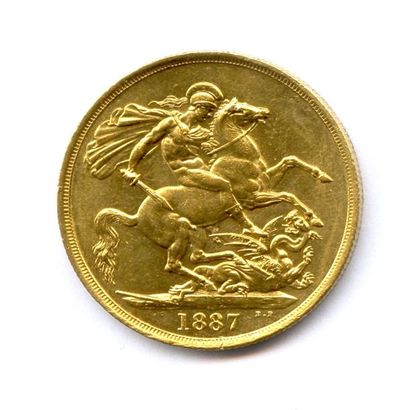 ROYAUME-UNI VICTORIA 1837-1901 2 Pounds (buste couronné) 1887 Année du Jubilée. 15,95...