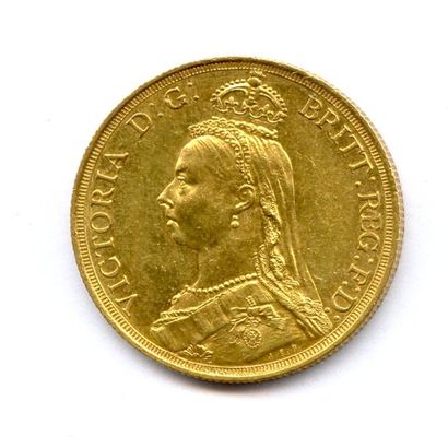 ROYAUME-UNI VICTORIA 1837-1901 2 Pounds (buste couronné) 1887 Année du Jubilée. 15,98...